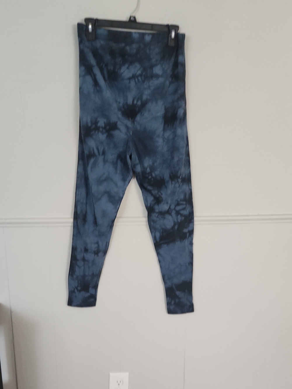 ASOS Black and Navy Tie-Dye High-Waist Leggings